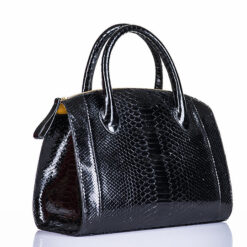 Black Leather Bowler Bag