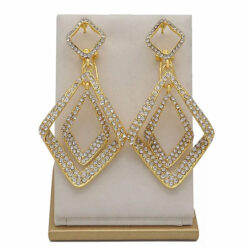The Diamond Shaped Stone Earrings