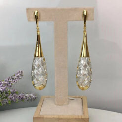 Gold Mix Tube Earrings