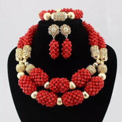 2-Rows Chunky Red/Gold Mix Set