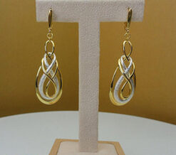 24KGP Twisted Infinity Hoop Earring