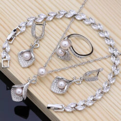 Pink Pearls Horn Style Set (4Pcs)