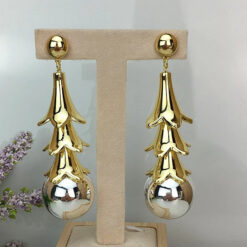 Layered Ball Drop Earrings