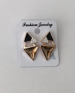 Triangle Shaped Crystal Earrings