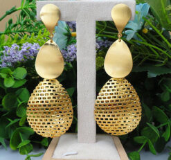 24KGP Oval Drop Earrings