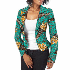 Flame Torch Print Blazer