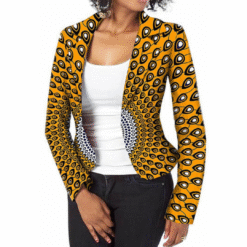 Peacock Style Print Blazer