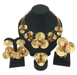 Floral Bib Statement Set (4Pcs)