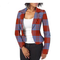 Stripy Red Print Blazer
