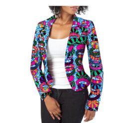 Mix Patterned Print Blazer