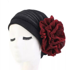 Side Rose Feather Headwrap