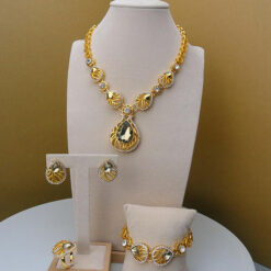 Crystal Glamour Oval Drop Set (4Pcs)