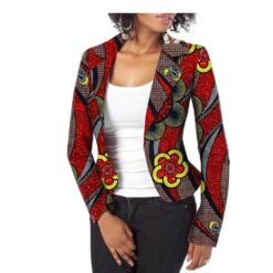 Fire Berry Print Blazer