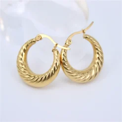 Patterned Hoop Earrings
