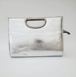 Ladies Silver Clutch Bag