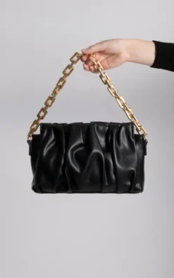 Black Chain Clutch Bag