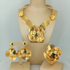 Elegant Rose Statement Set (3Pcs)