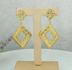 24KGP Diamond Shaped Earrings