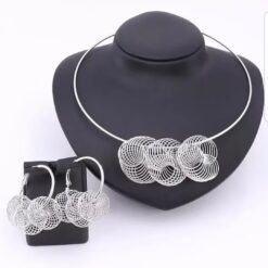 Stylish Weave Silver Set (2Pcs)