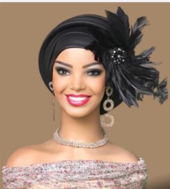 Nicky Black Feather Wrap