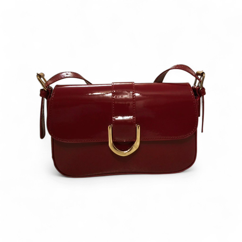 Bordeaux Luxe Patent Bag