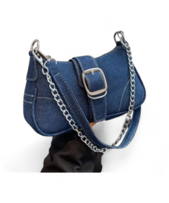 Midnight Denim Luxe Shoulder Bag