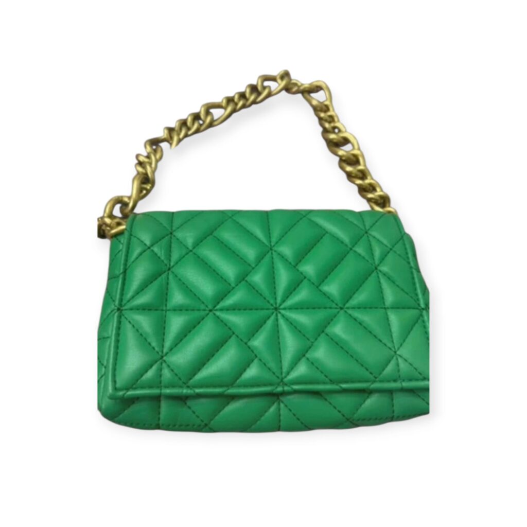 Green Quilted Mini Chain Bag