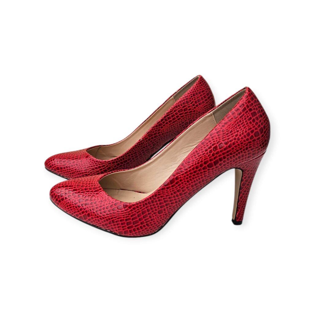 Scarlet Croco Glam Pumps